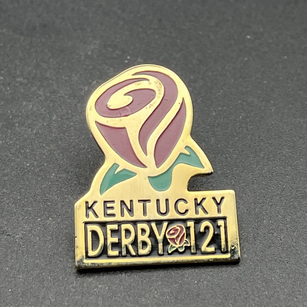 Kentucky Derby 121 Horse Racing Rose Flower Lapel Hat Pin